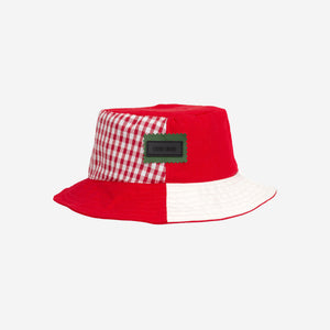 4YOU Reversible Bucket Hat, Gingham Red White