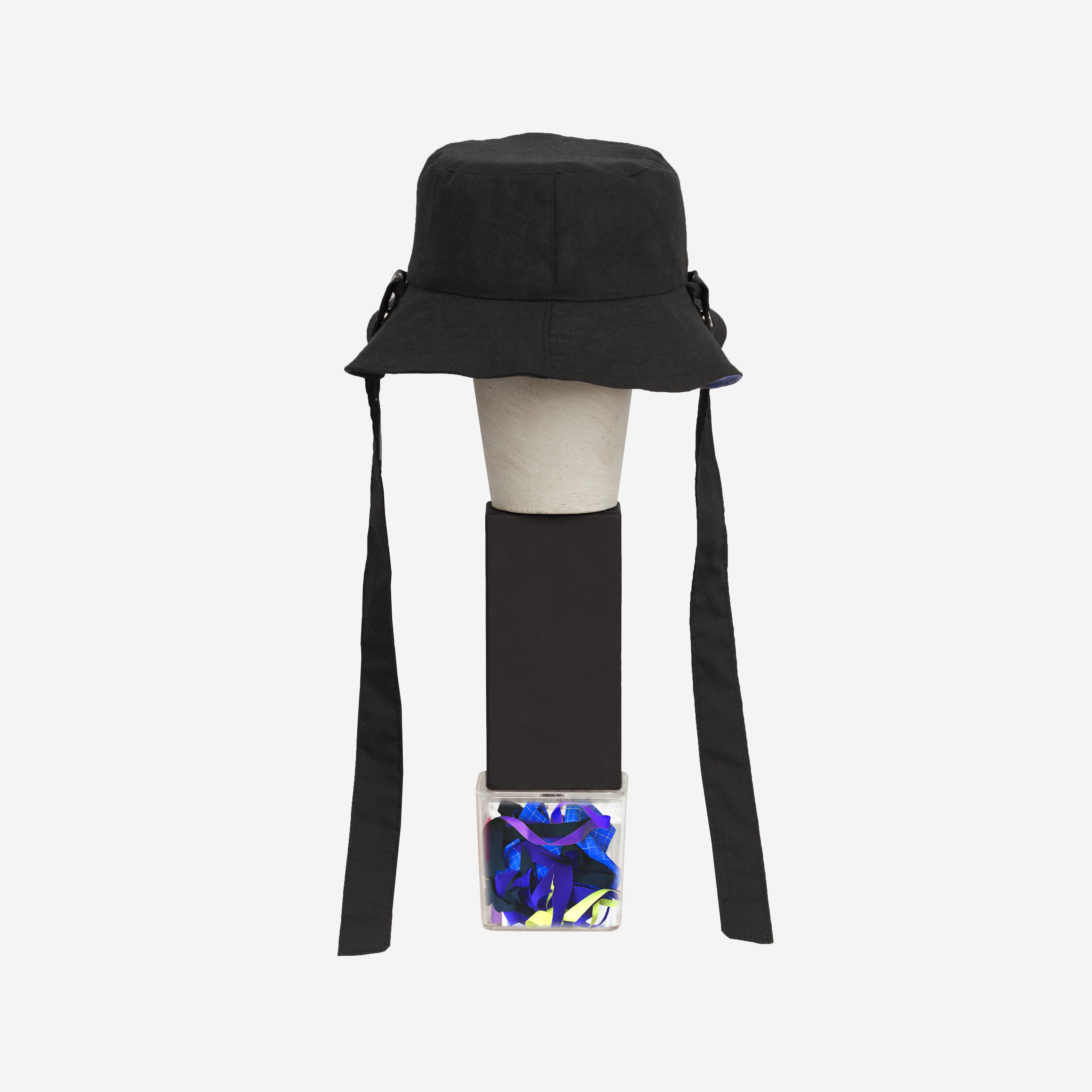 4YOU Reversible Bucket Hat, Black Blue Purple